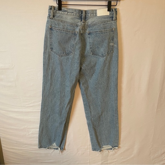 Pistola High Rise Distressed Straight Leg ankle cut Button Fly Jeans Size 28 - Picture 4 of 6